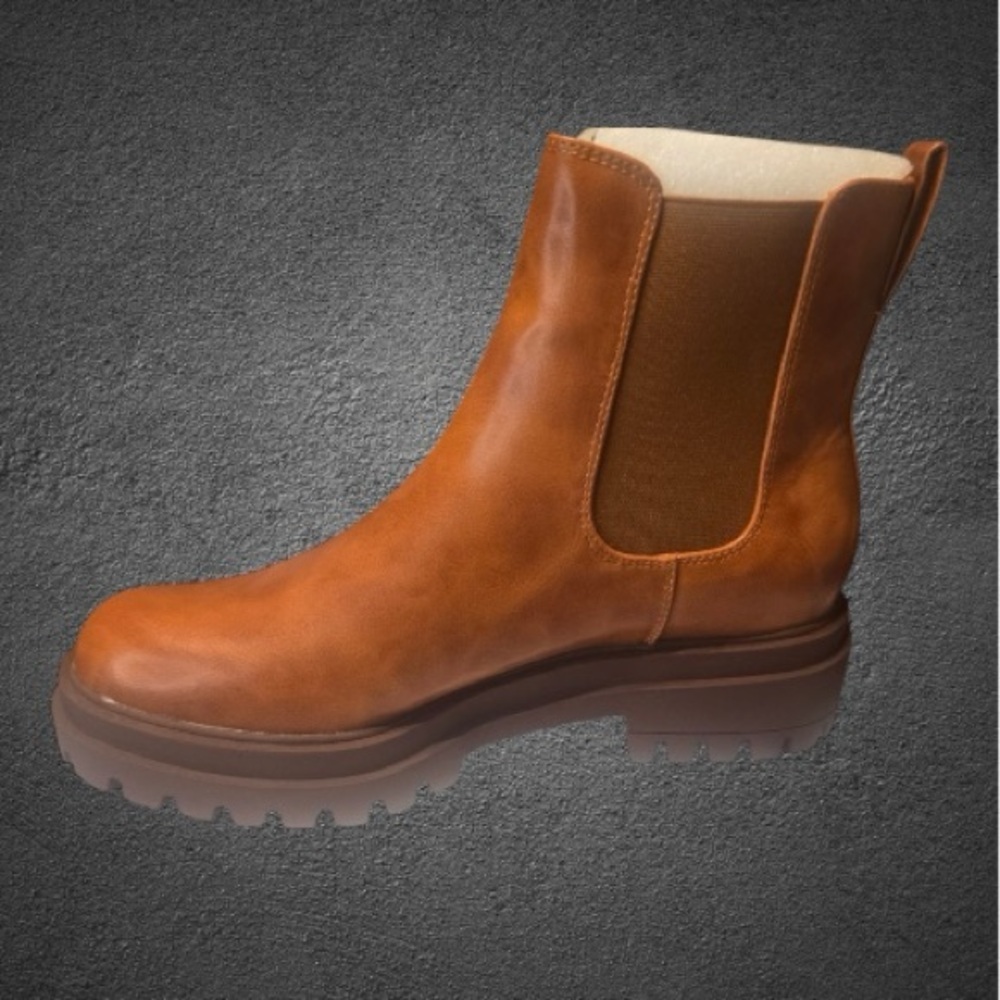 Brown Leather Chelsea Boots